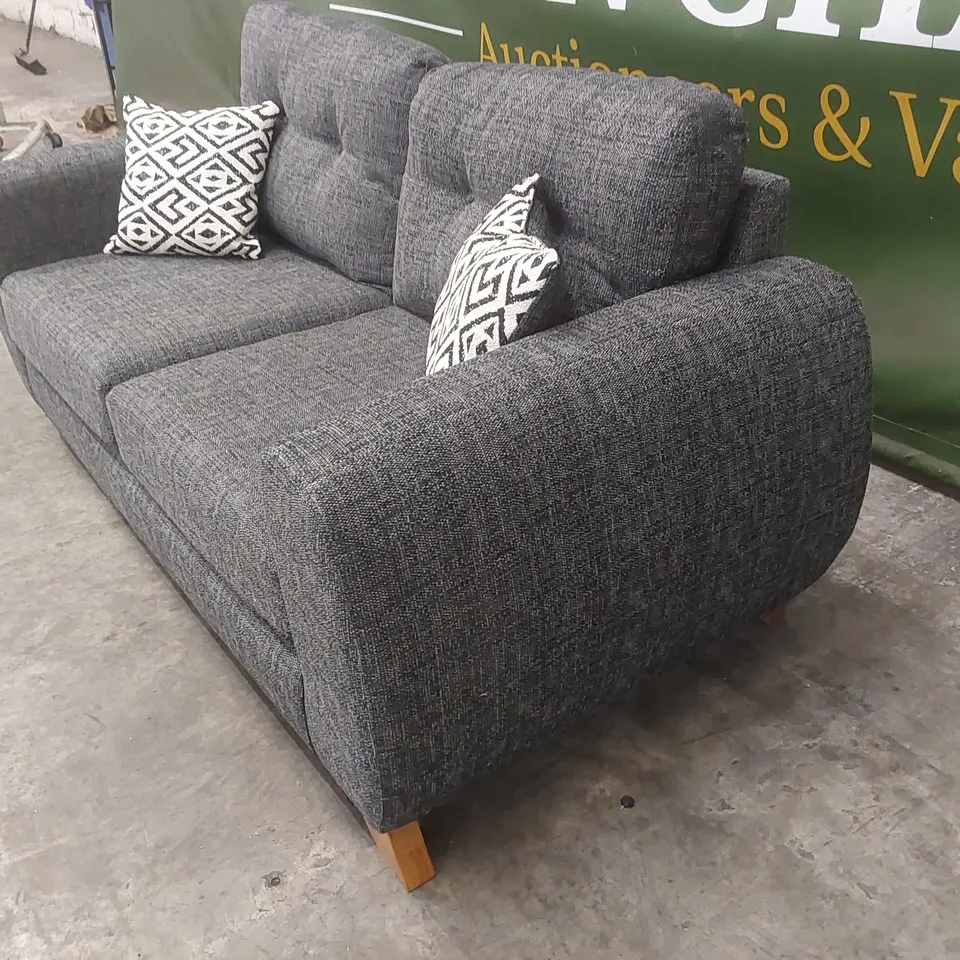 PRENT FABRIC 2 SEATER SOFA - CHARCOAL  RRP £879