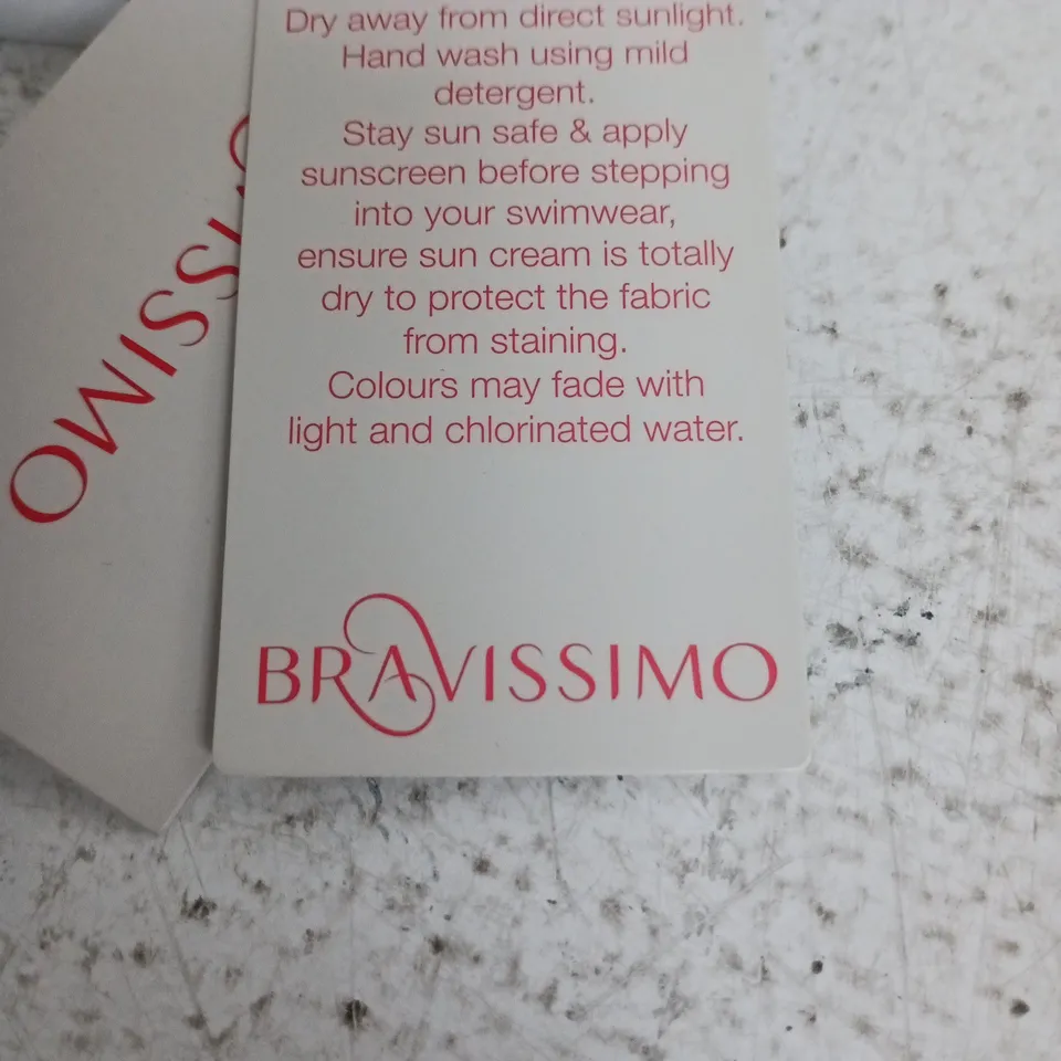 BRAVISSIMO BLACK/WHITE SPOT BIKINI TOP 36GG