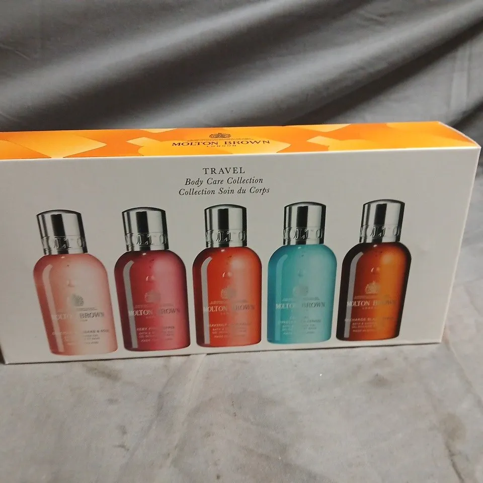MOLTON BROWN TRAVEL BODY CARE COLLECTION – 5-BOTTLE BOXED SET