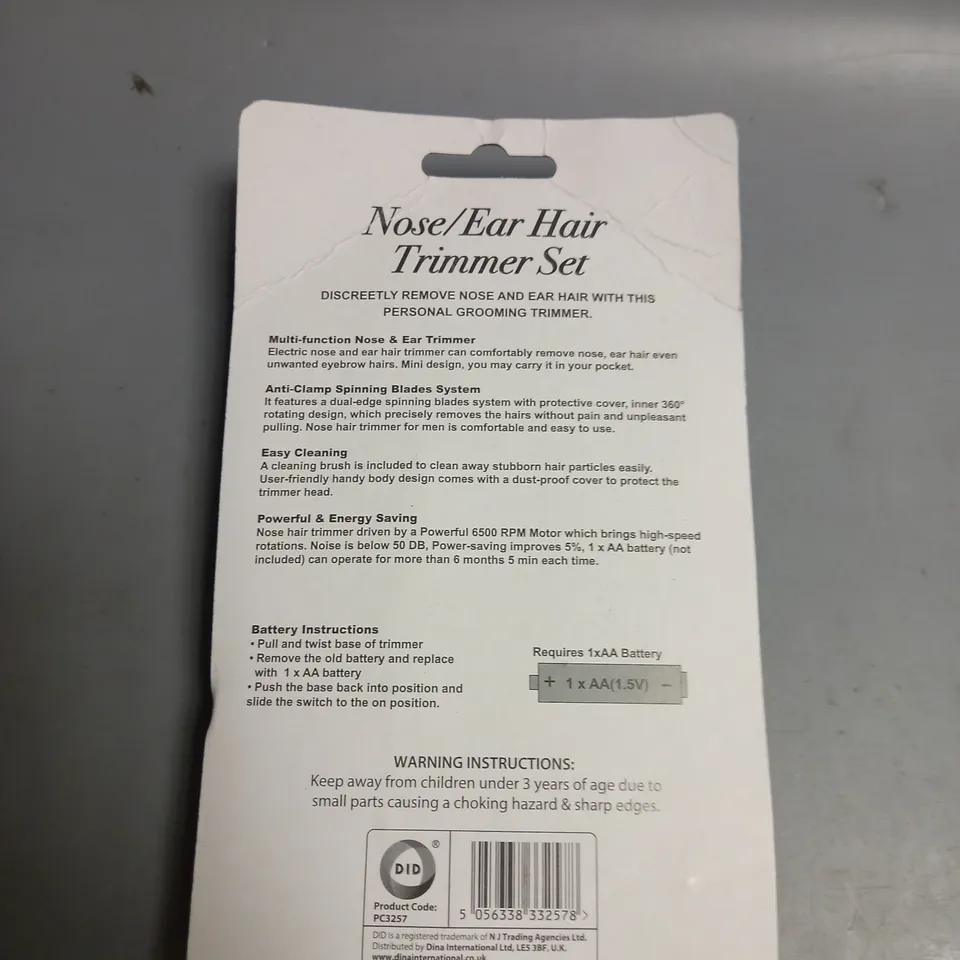 BOXED DID NOSE/EAR HAIR TRIMMER SET