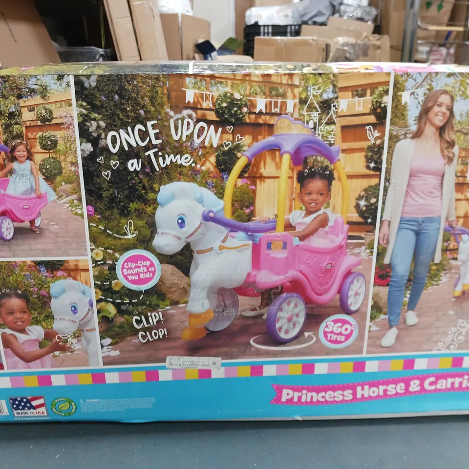 BOXED LITTLE TIKES PRINCESS COSY HORSE CHARIOT - COLLECTION ONLY  RRP £134.99