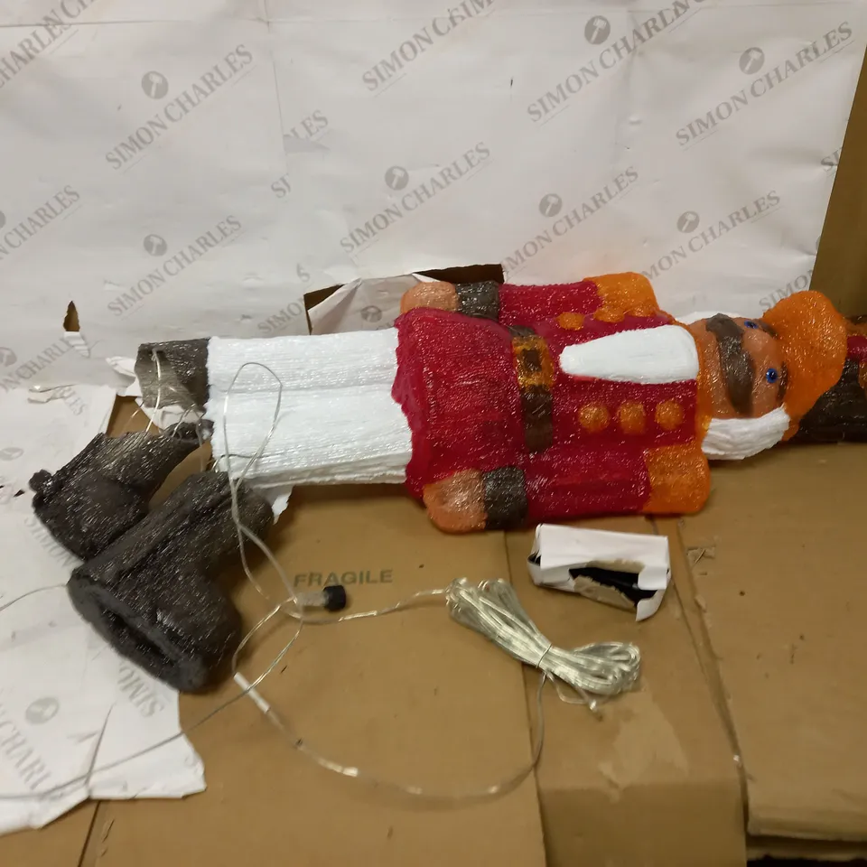 JOHN LEWIS 93CM NUTCRACKER WITH TIMER ICE WHITE LEDS 