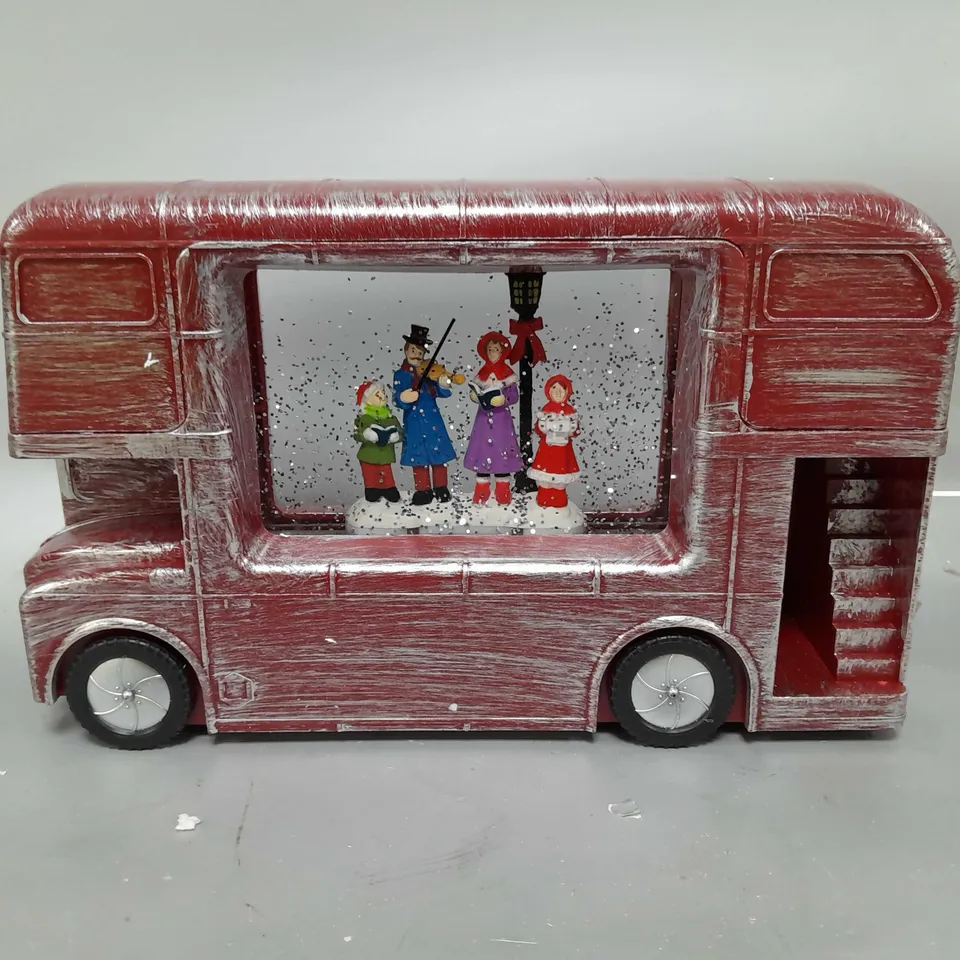 LED LONDON BUS WATER SPINNER WITH CHOIR SCENE