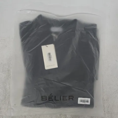 BAGGED BΓLIER NAVY KNIT ZIP-THROUGH CARDIGAN SIZE SMALL