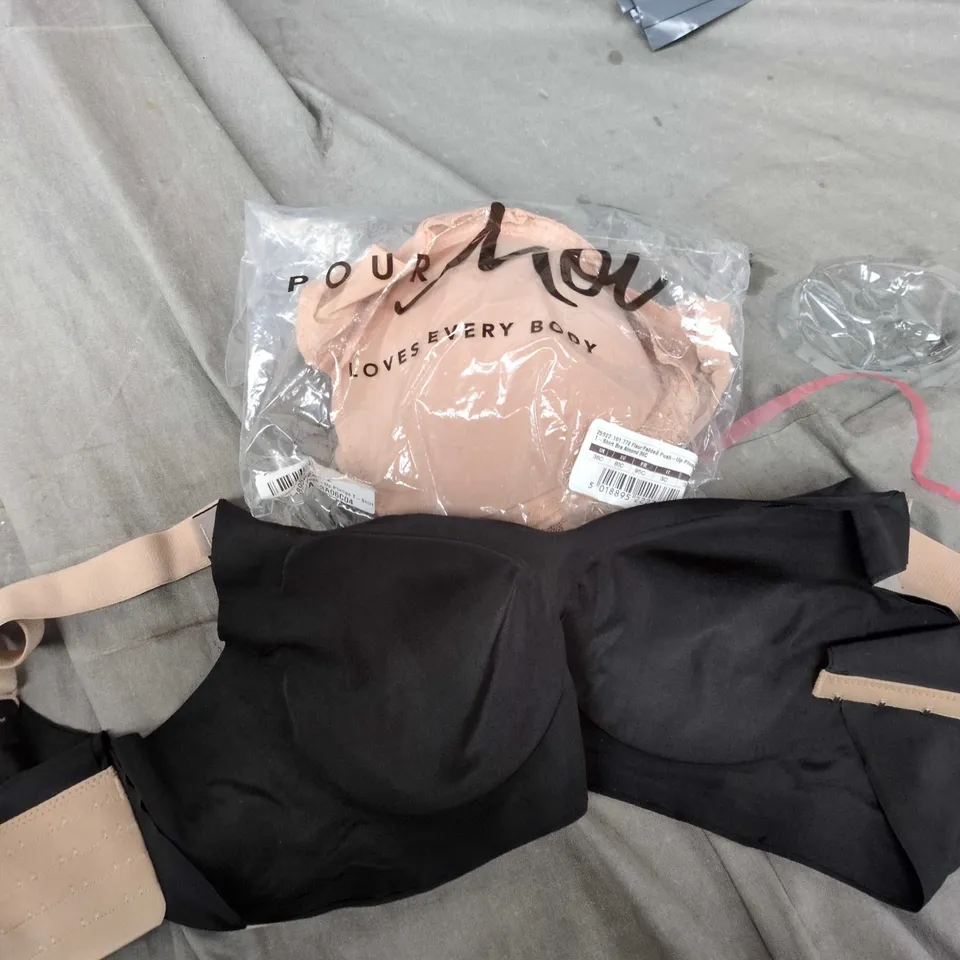 POUR MOI T-SHIRT BRA ALMOND 36C + FREEBRA STRAPLESS BRA – SET OF 2 WOMEN’S BRAS (UK 36C; XL) 