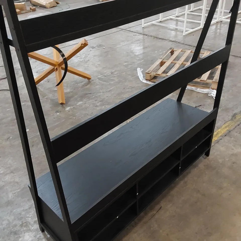 DESIGNER ENTRYWAY BENCH WITH STORAGE - BLACK