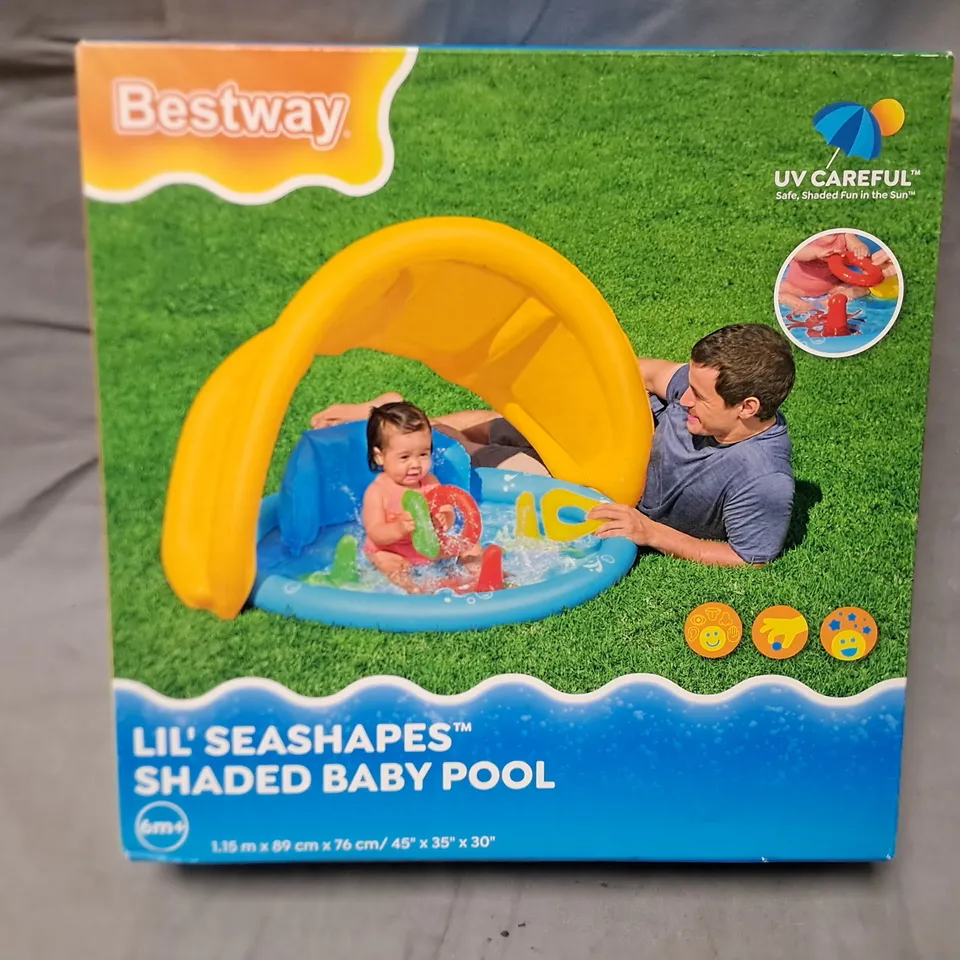 BESTWAY LIL SEASHAPES SHADED BABY POOL 