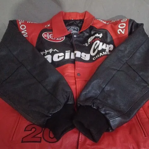 MEN'S RACING GRAPHIC JACKET – RED & BLACK SIZE XXL