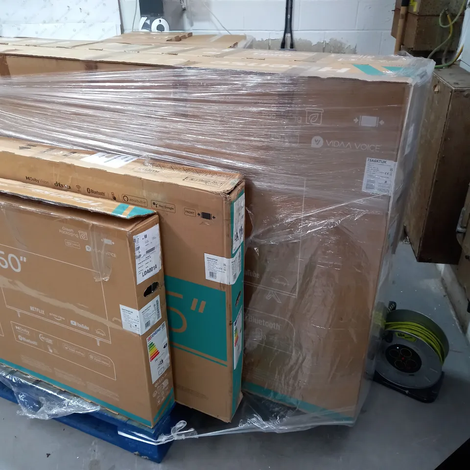 PALLET OF 5 ASSORTED TELEVISIONS - COLLECTION ONLY
