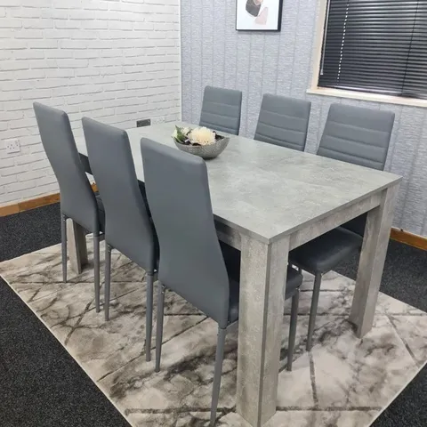 BOXED BRITTHANY 6 PERSON DINING SET (3 BOXES)