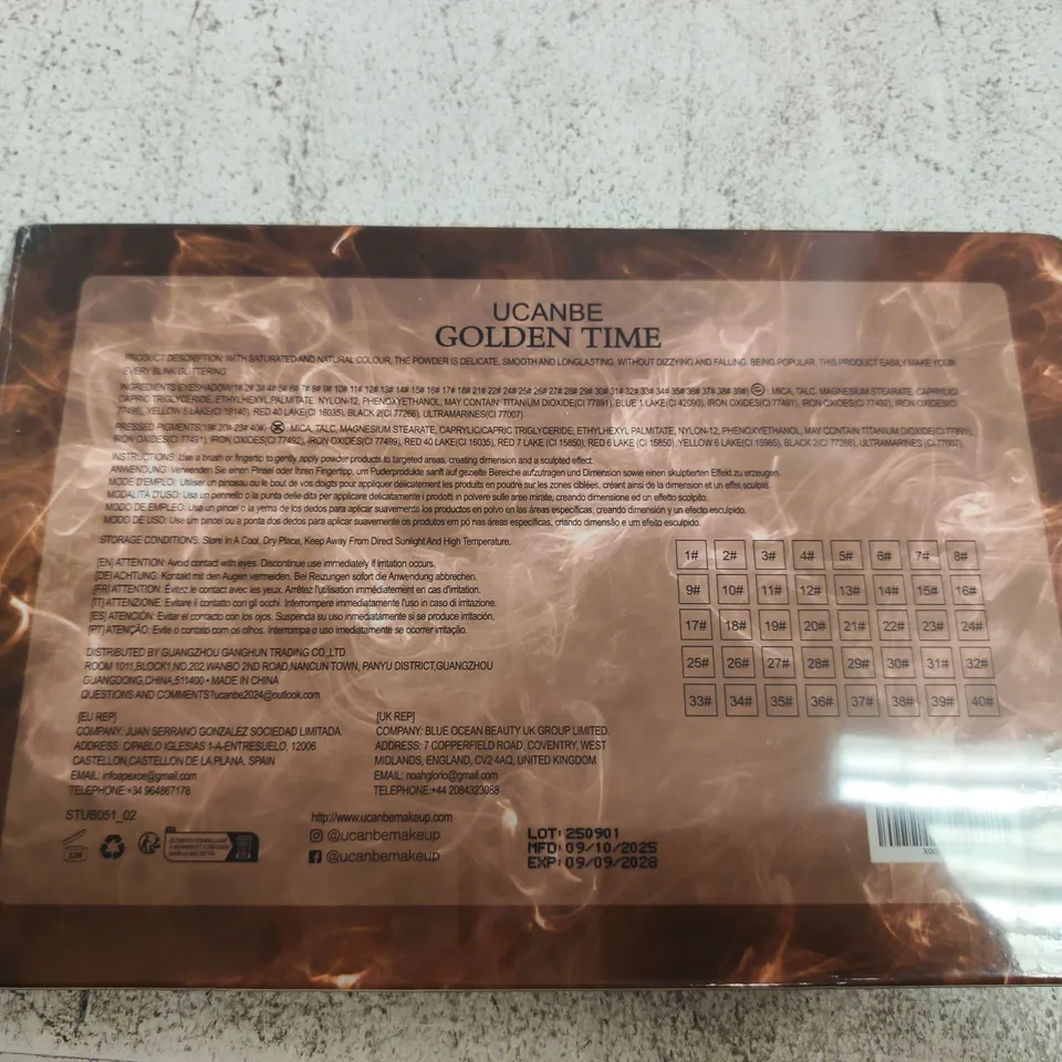 SEALED UCANBE GOLDEN TIME EYESHADOW PALETTE