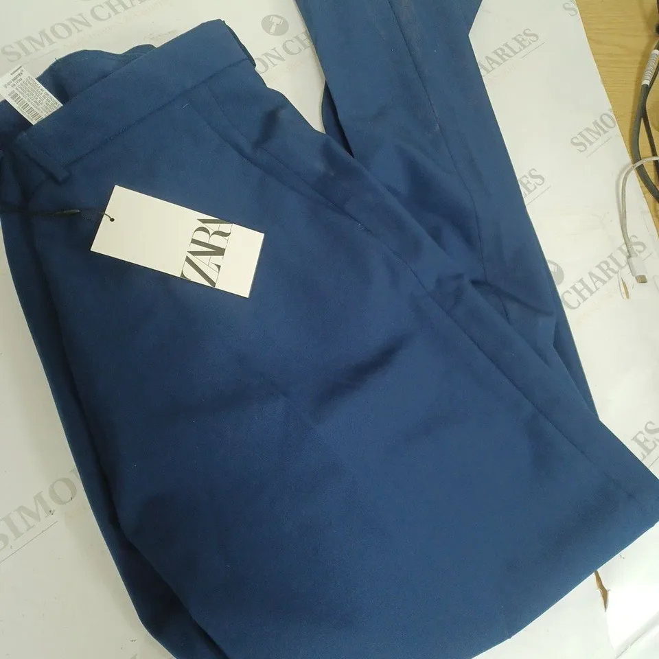 ZARA NAVY BLUE SMART TROUSERS SIZE 38