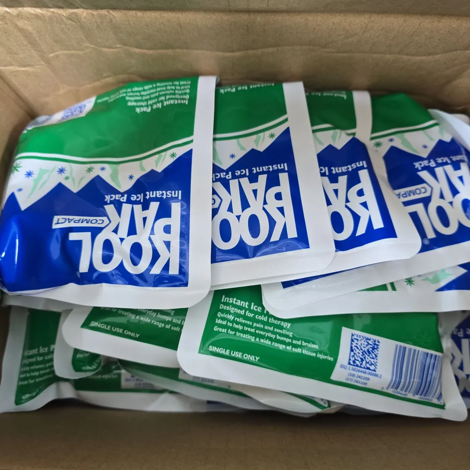 APPROXIMATELY 16 KOOLPAK COMPACT INSTANT ICE PACKS
