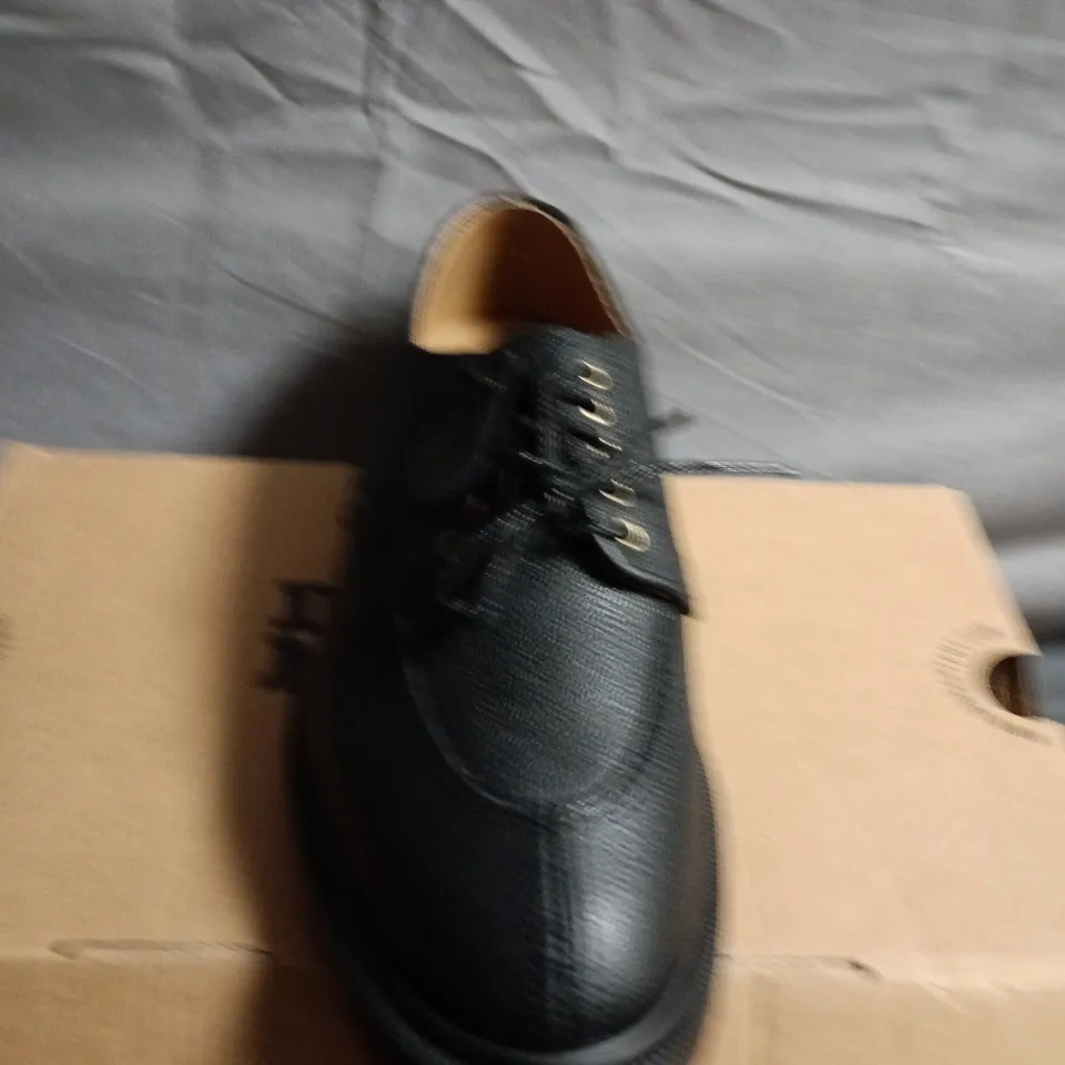 BOXED PAIR OF DR. MARTENS BLACK LEATHER LACE-UP SHOES – MEN'S - UK SIZE 6