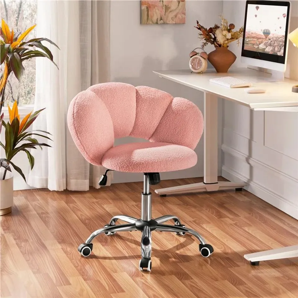 BOXED POLYESTER TASK CHAIR - PINK (1 BOX)