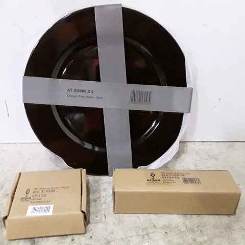 ARGON TABLEWARE - METALLIC CHARGER PLATES × 6