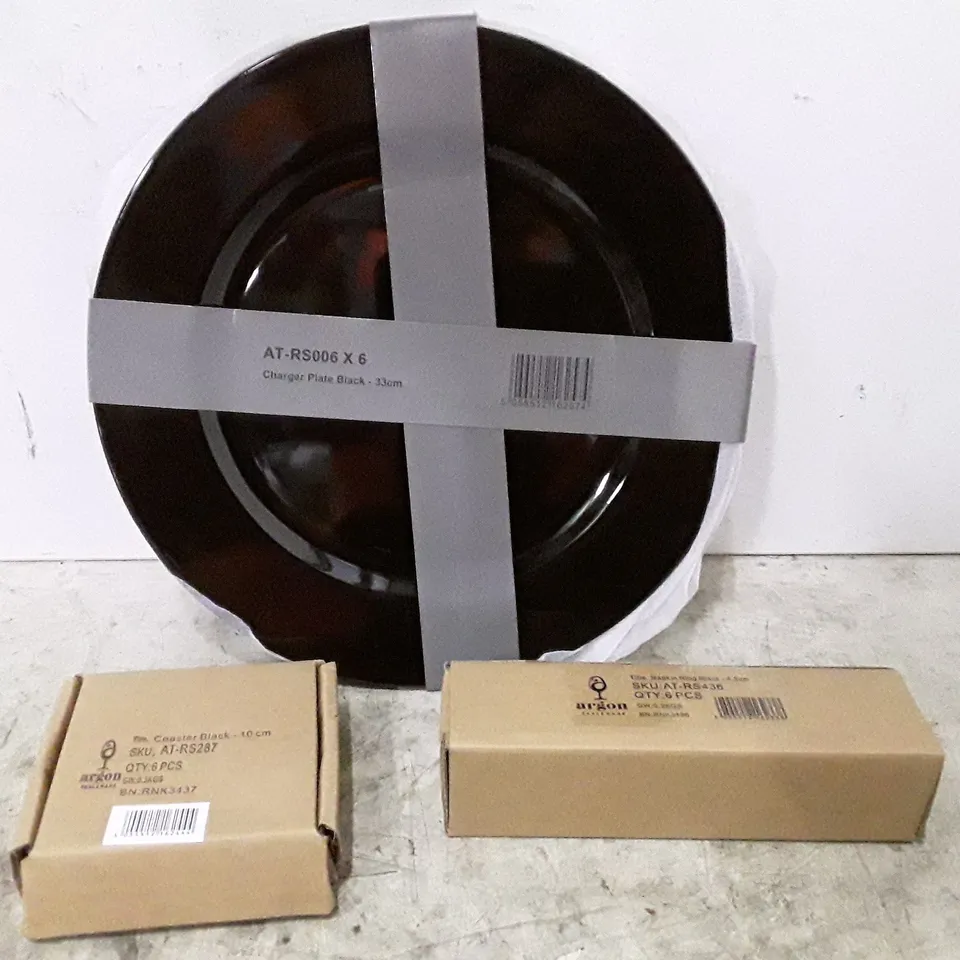 ARGON TABLEWARE - METALLIC CHARGER PLATES × 6