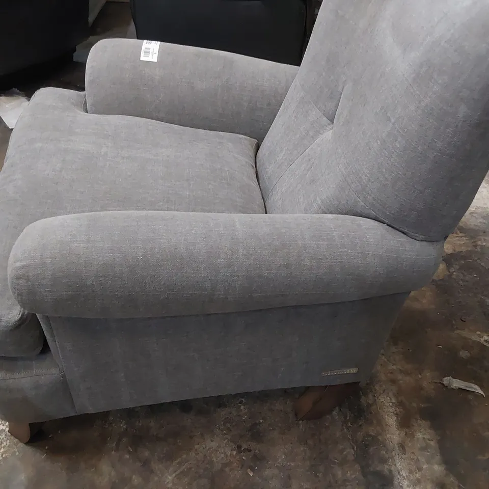 QUALITY BRITISH DESIGNER LOUNGE Co. EASY CHAIR GREY FABRIC 