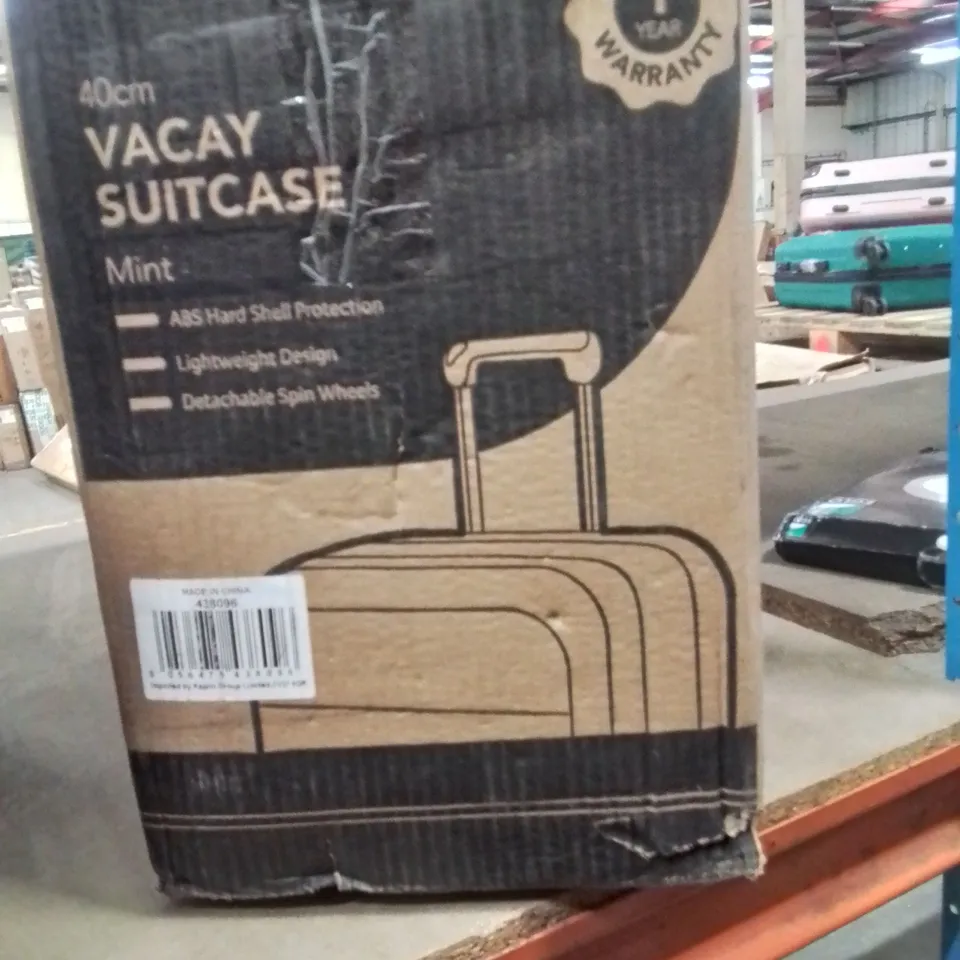 BOXED KEPLIN LUGG 40CM VACAY SUITCASE MINT COLOUR 
