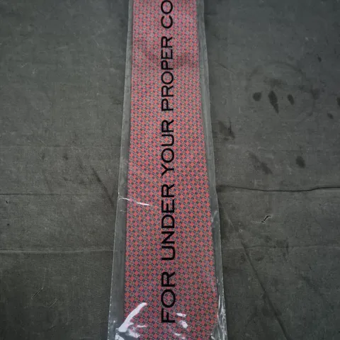 CHARLES TYRWHITT CORAL PINK SILK PRINTED TIE