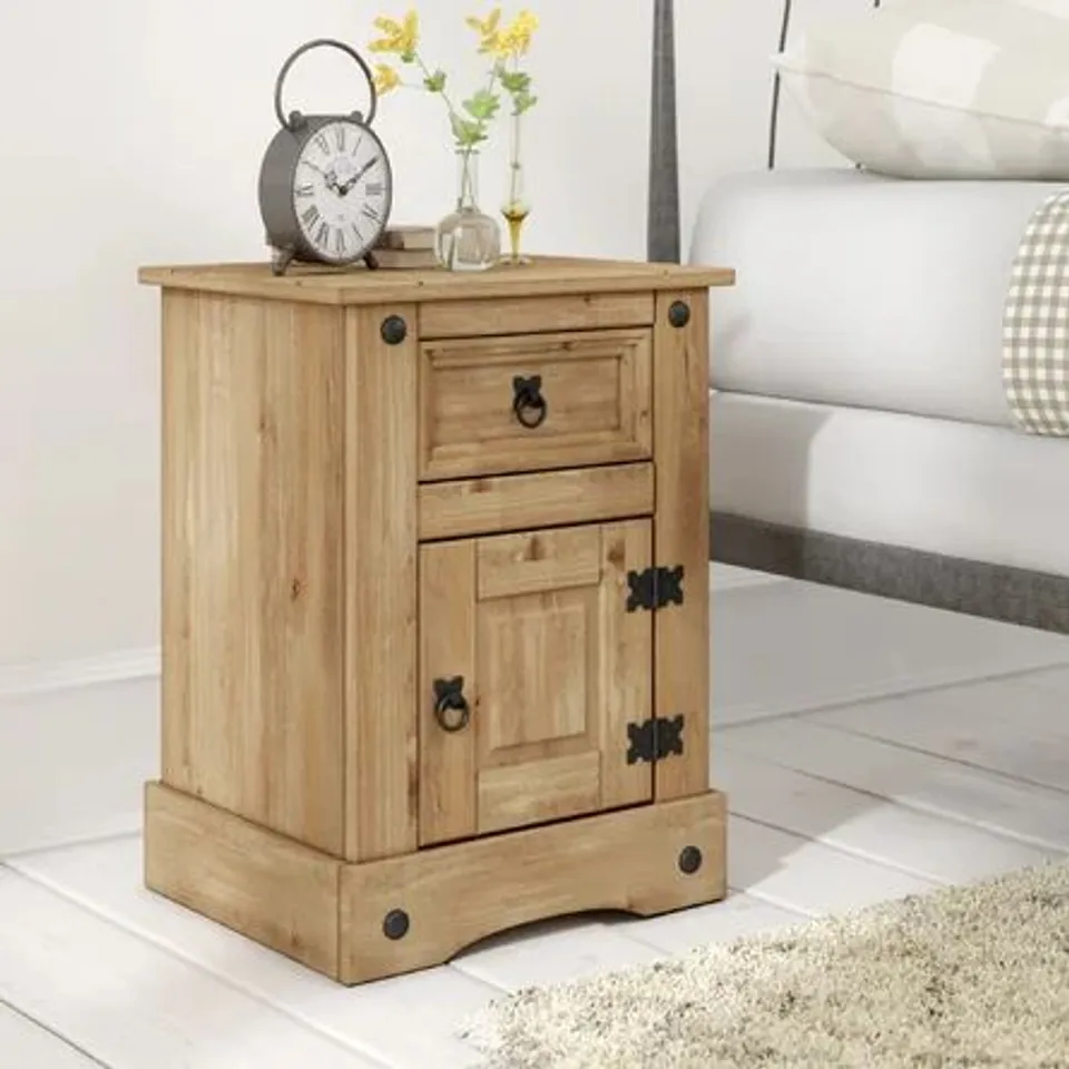 BOXED DODGE 1 DRAWER BEDSIDE TABLE 
