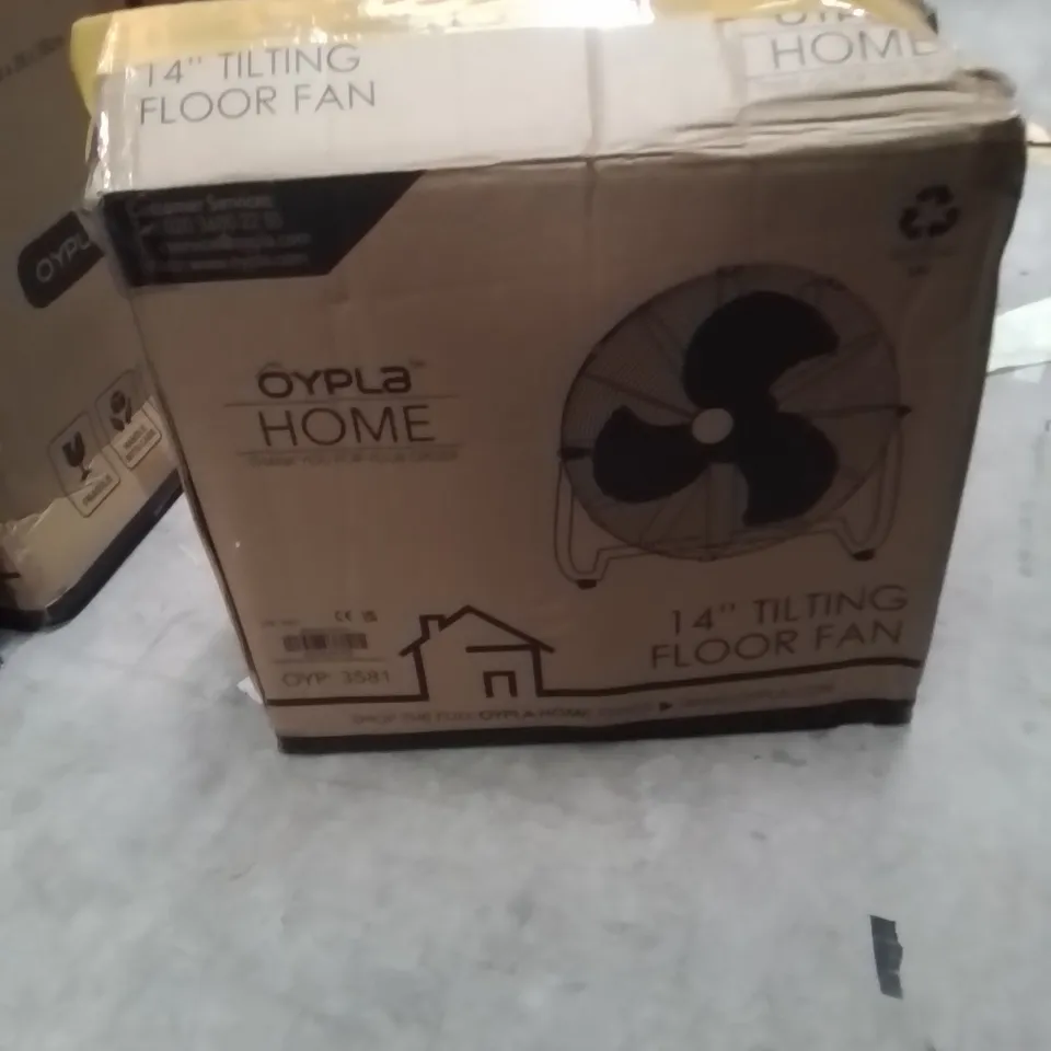 BOXED OYPLA 14" TILTING FAN