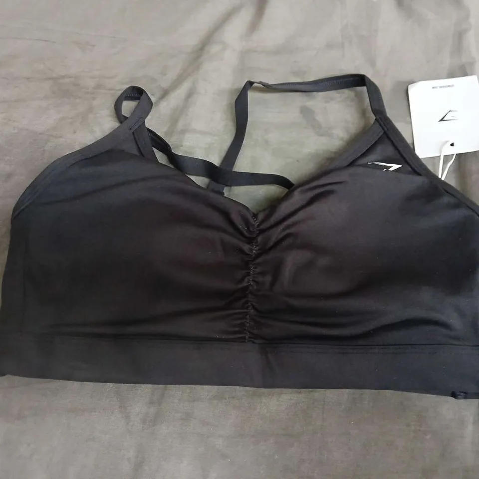 GYMSHARK RUCHED SPORTS BRA SIZE S