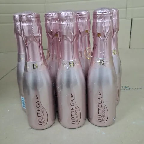 LOT OF 11 BOTTLES OF 200ML BOTTEGA ROSE GOLD PROSECCO