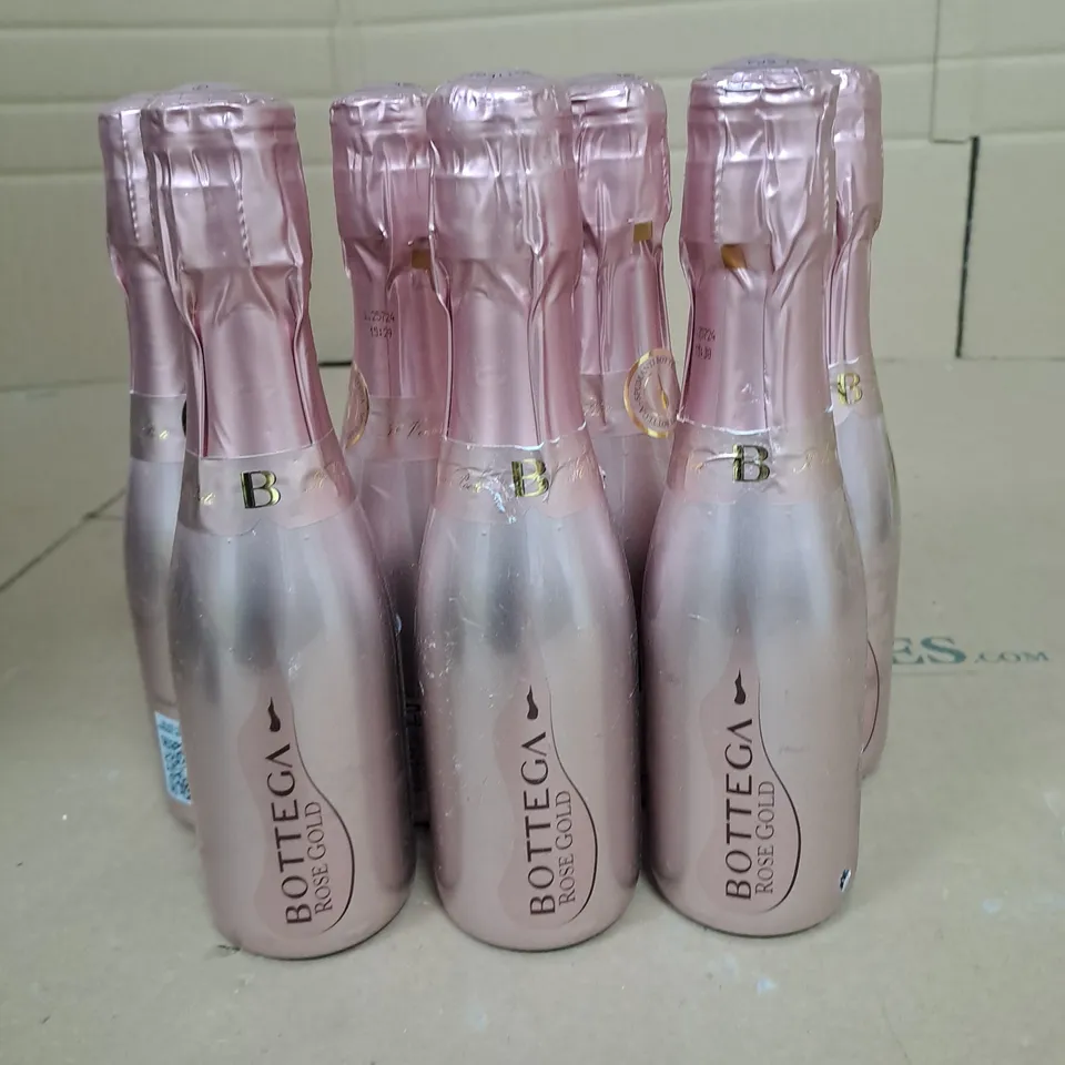 LOT OF 11 BOTTLES OF 200ML BOTTEGA ROSE GOLD PROSECCO RRP £75.99