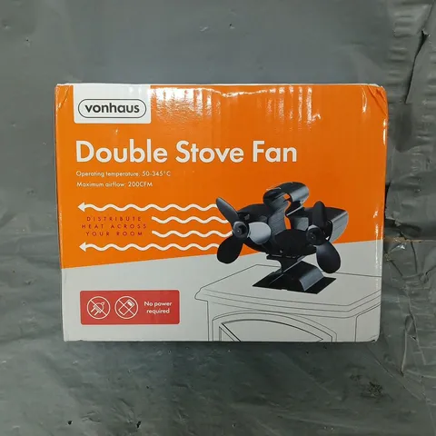 BOXED VONHAUS DOUBLE STOVE FAN