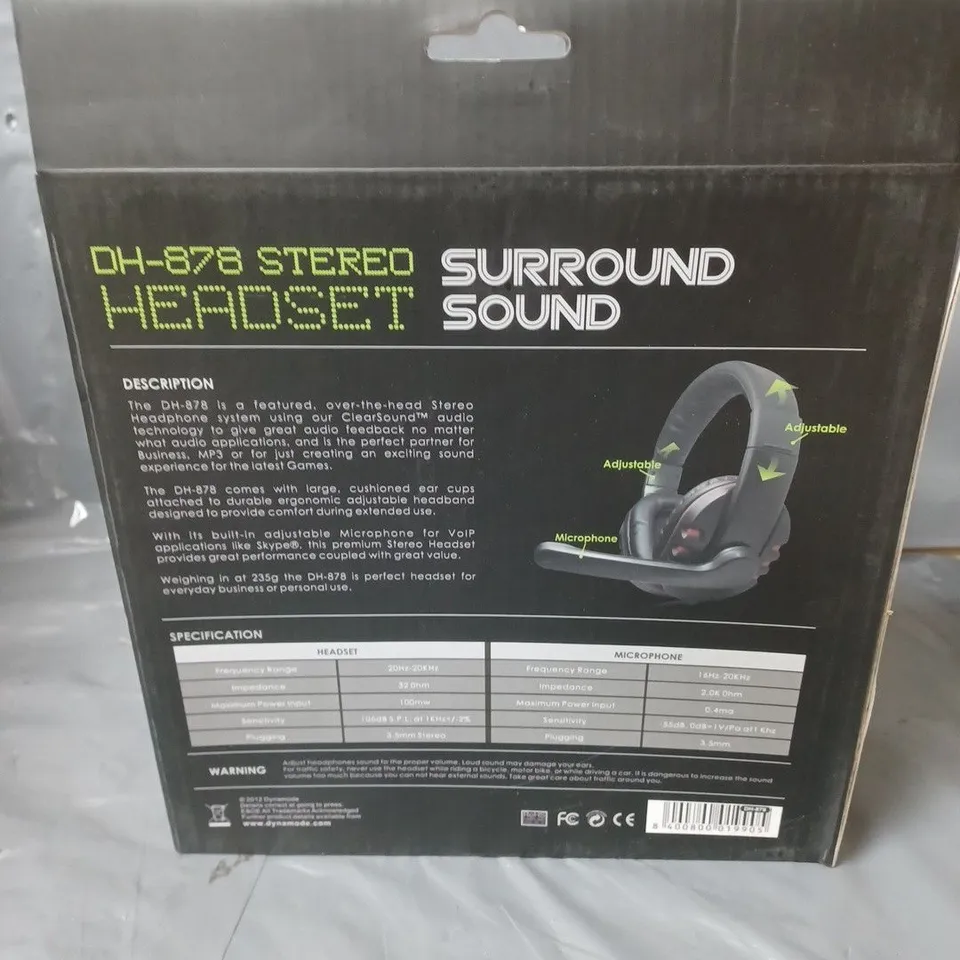 DYNAMODE DH-878 STEREO HEADSET WITH SURROUND SOUND