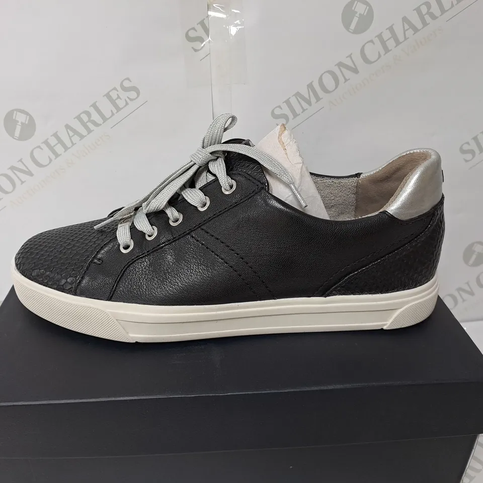 BOXED NATUARALIZER ASTARA BLACK LEATHER TRAINERS SIZE 7