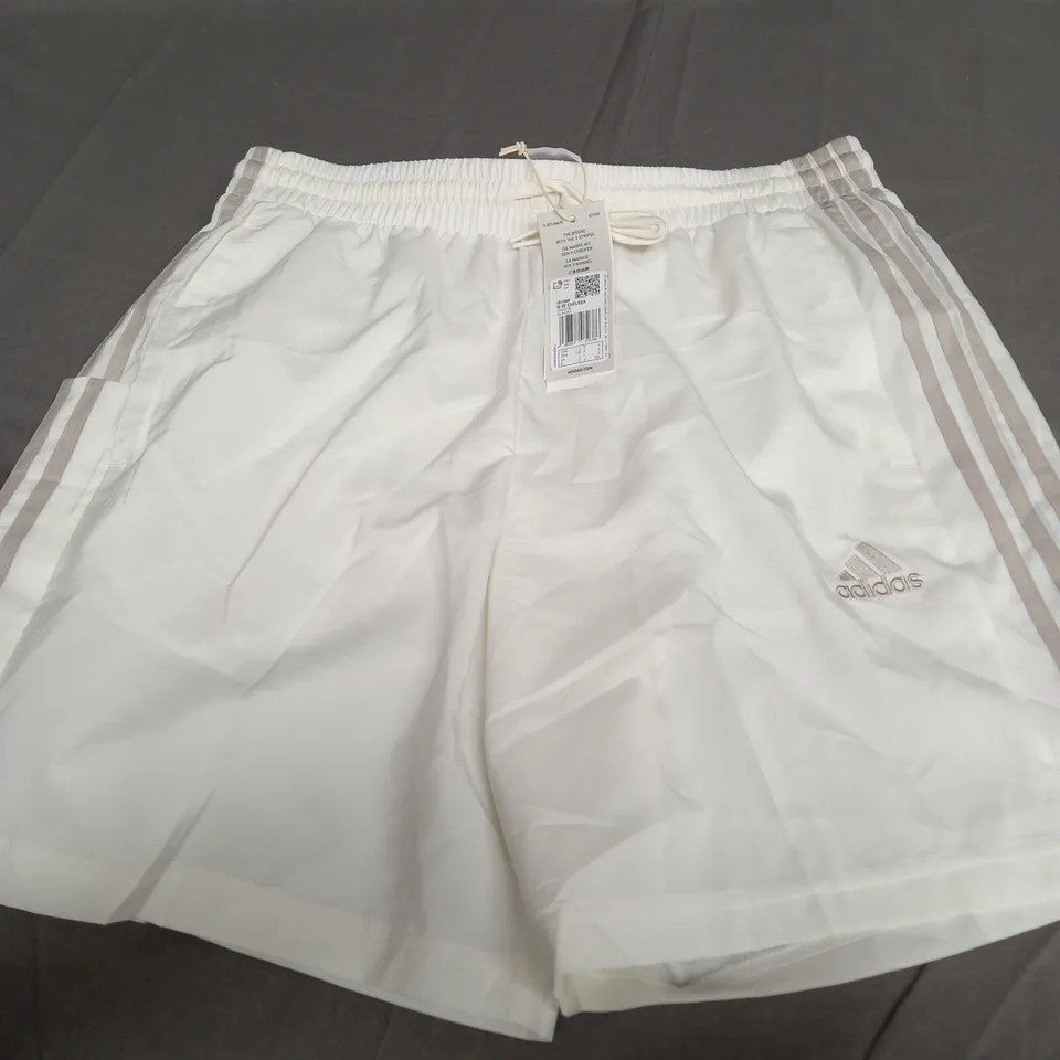 ADIDAS CREAM SWIM SHORTS -LARGE