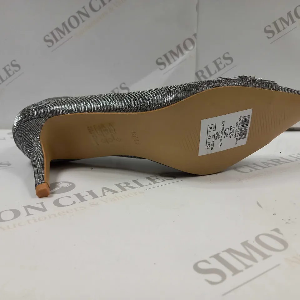 PAIR OF NEXT FRIENDS LIKE THESE POINTED HEEL SHOES IN SILVER UK SIZE 8