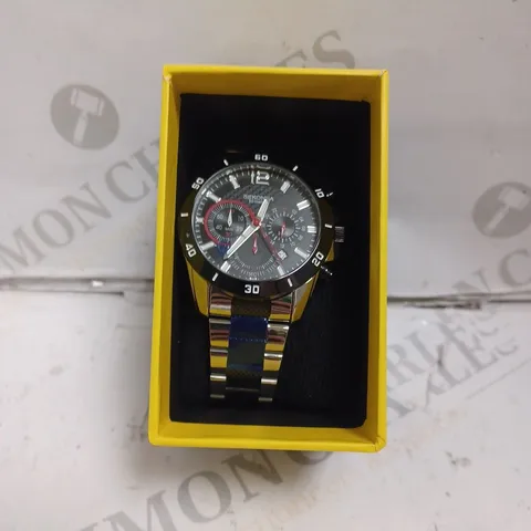 BOXED SEKONDA GENTS SPORTS WATCH WIHT TWO TONE STAINLESS STEEL BRACELET - JAPAN MOVEMENT - 5 ATM.