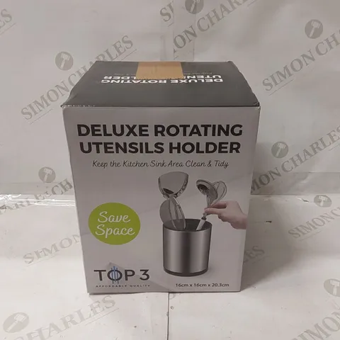 BOXED MANTRARAI ROTATING KITCHEN UTENSIL HOLDER 360 DEGREE SMOOTH ROTATION (1 BOX)
