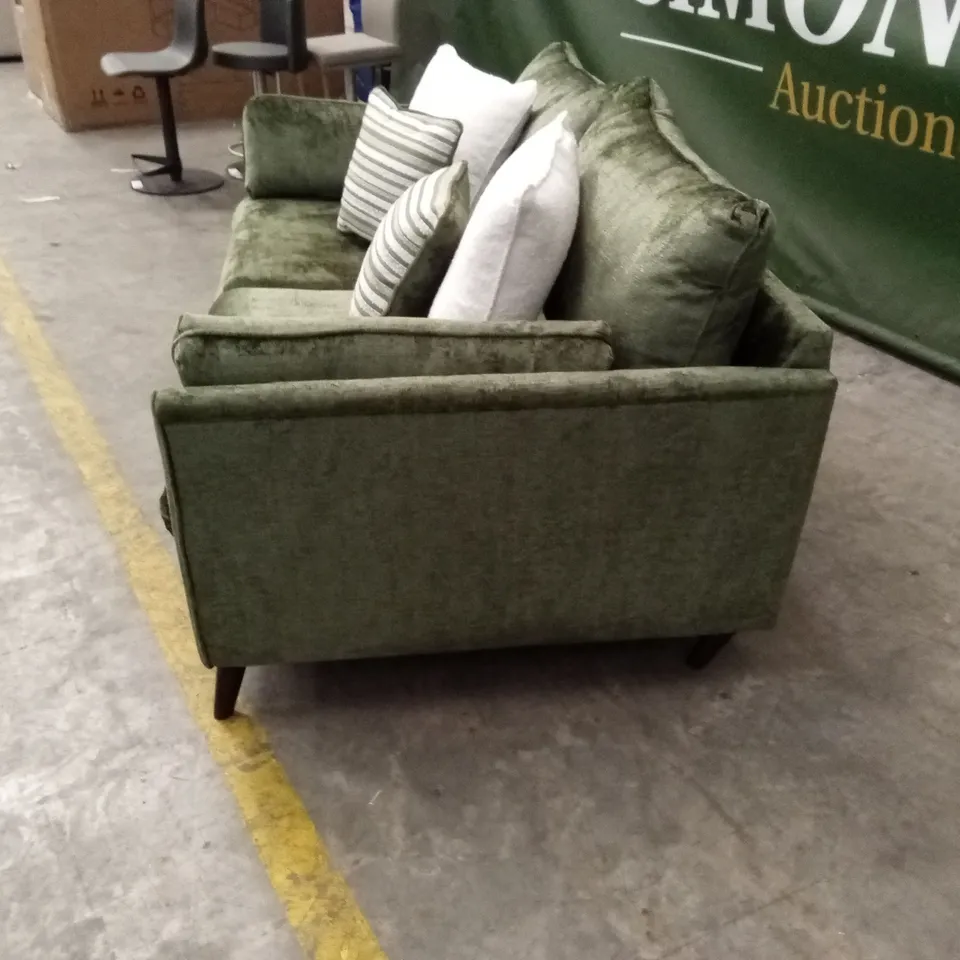 SANREMO FABRIC 2 SEATER SOFA - OLIVE GREEN RRP £1199
