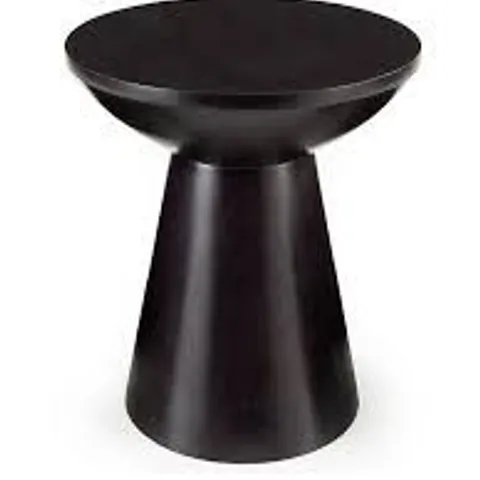 BOXED DRUM SIDE TABLE - BLACK (1 BOX)