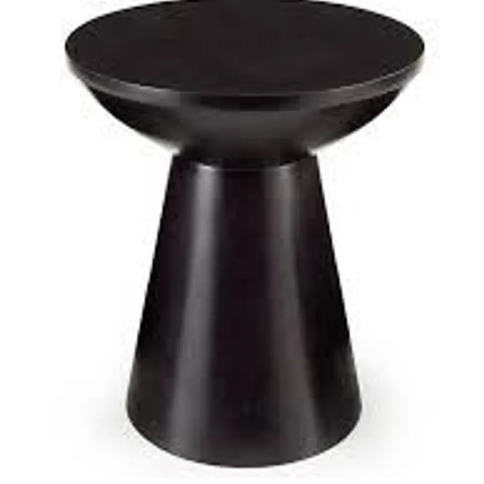 BOXED DRUM SIDE TABLE - BLACK (1 BOX) RRP £139