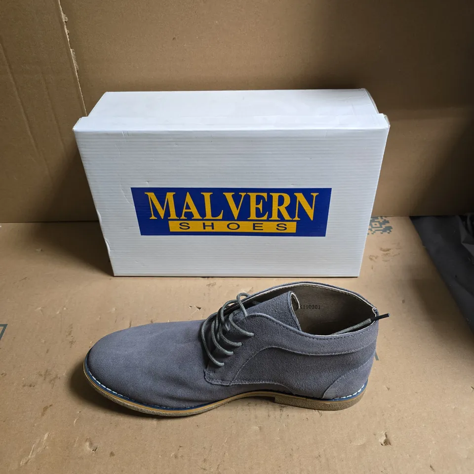 MALVERN SHOES GREY SUEDE ANKLE BOOTS – UK SIZE 10