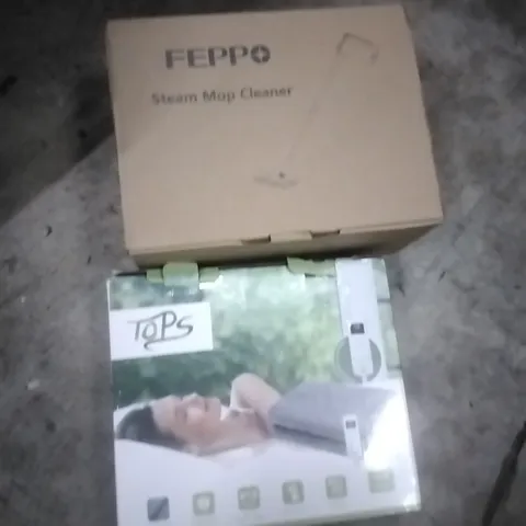 PALLET OF ASSORTED ITEMS TO INCLUDE; ULTRA SOFT ELECTRIC UNDERBLANKET, STEAM MOP CLEANER