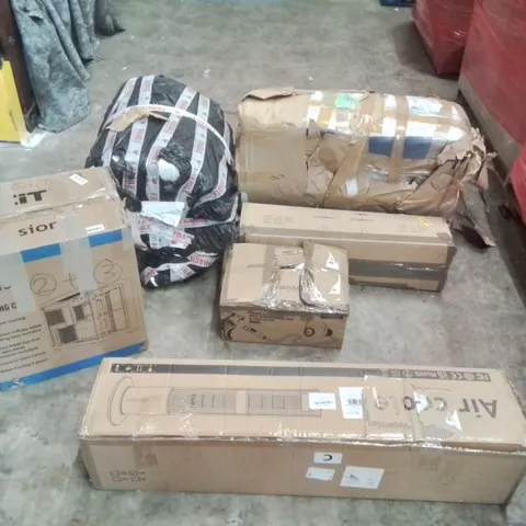 PALLET CONTAINING ASSORTED PRODUCTS INCLUDING: GAMING PC CASE, AIR COOLER, PET GROOMING KIT, MATTRESS, MATTRESS TOPPER, FLOOR MIRROR, BICYCLE ECT