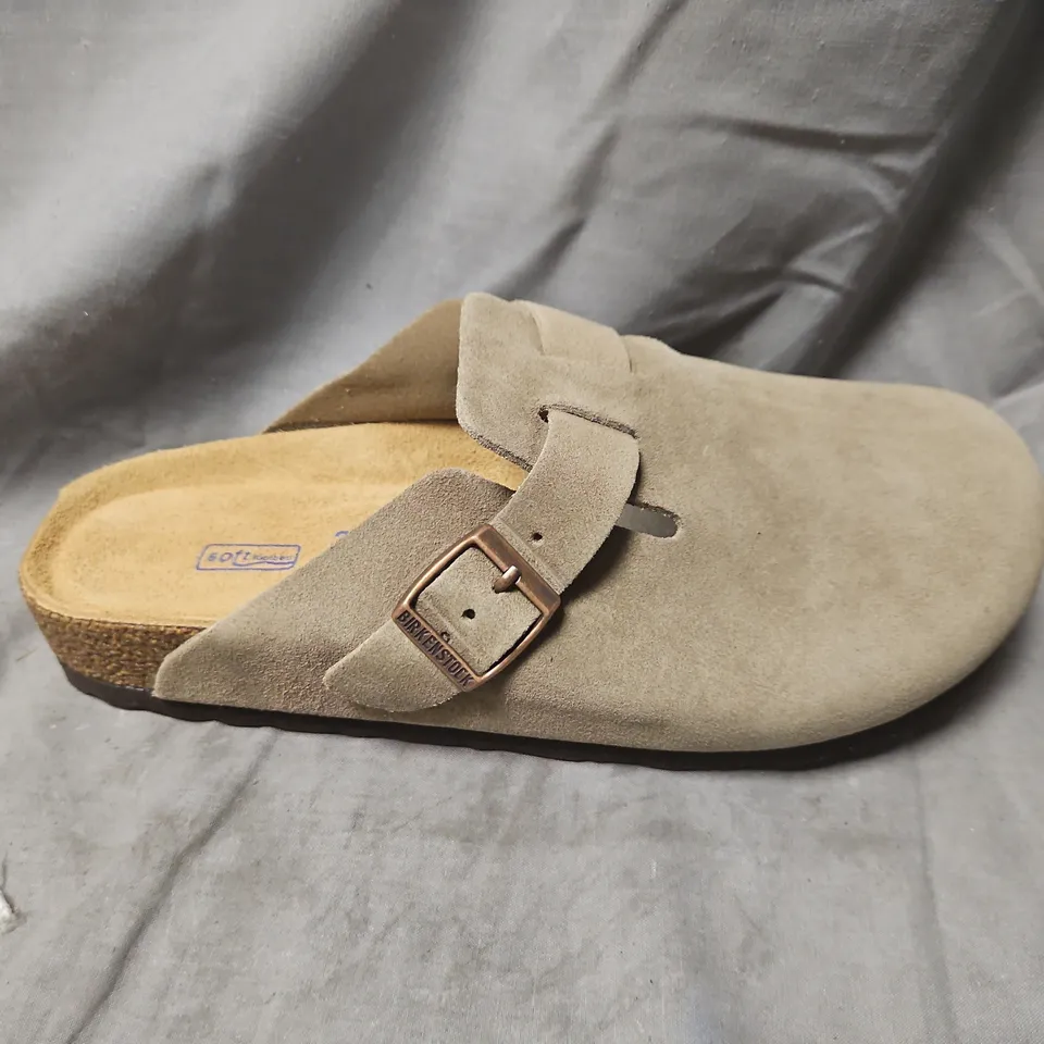 BIRKENSTOCK BOSTON BS TAUPE SUEDE CLOGS – UK 6 (EU 39)