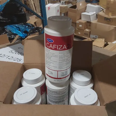 BOX CONTAINING 6x BRAND NEW CAFIZA 2 900G COFFEE EQUIPMENT CLEANING POWDER 