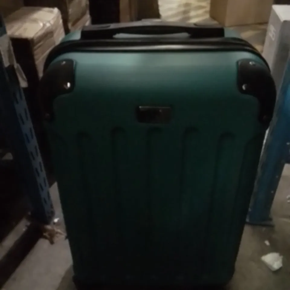 UNBOXED KEPLIN LUGG SMALL SIZE TRAVEL SUITCASE WITH WHEELS SECURE LOCK SYSTEM GREEN COLOUR 