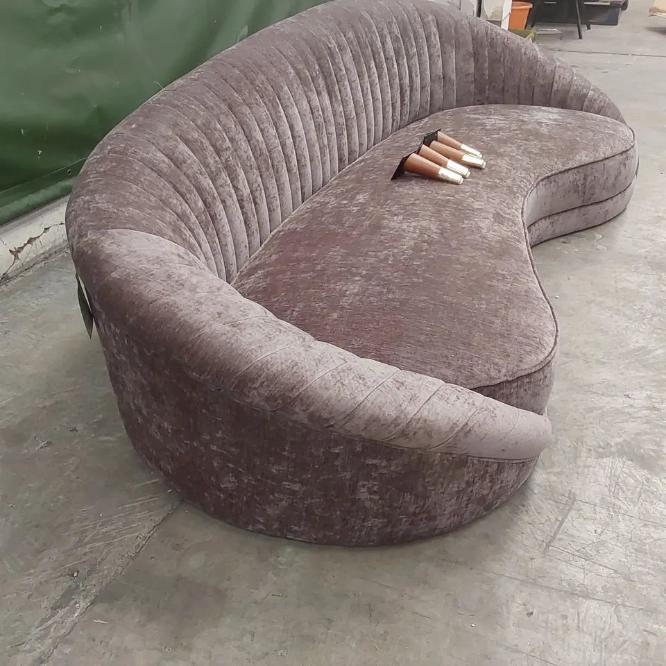 QUALITY DESIGNER VIVORUM VIOLA BROWN VELVET SOFA