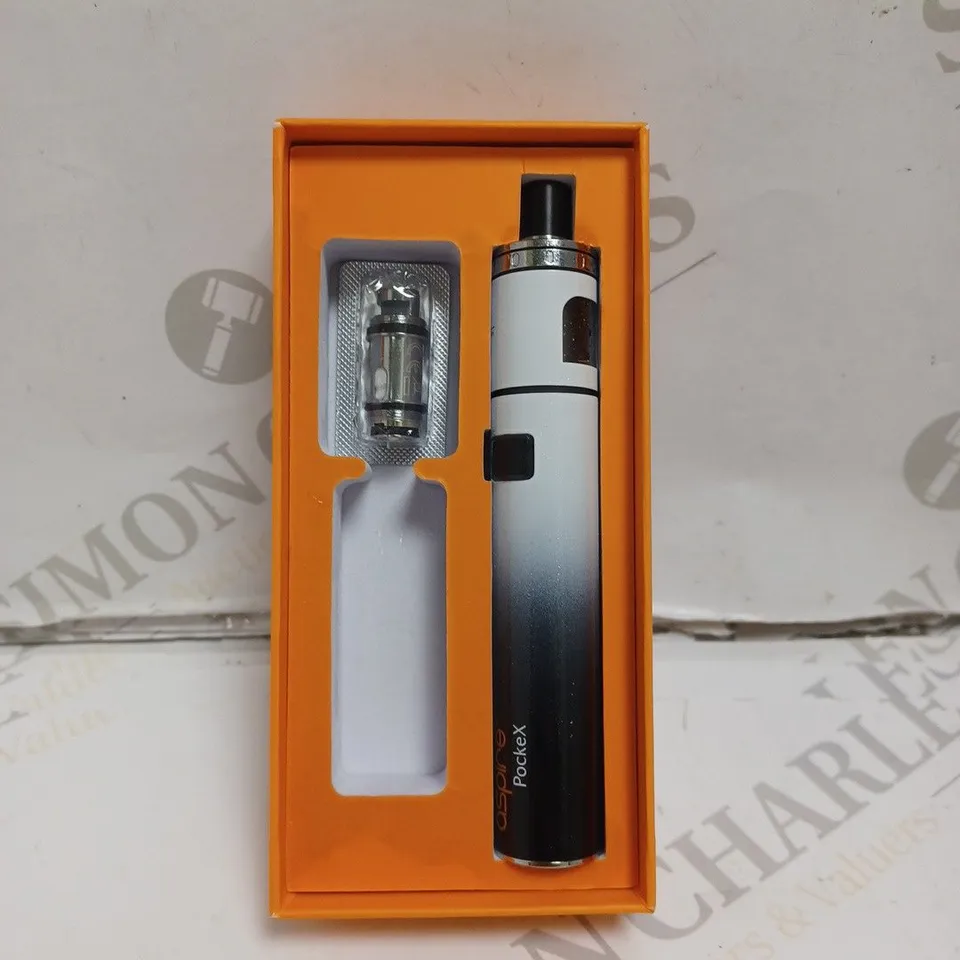 BOXED ASPIRE POCKEX KIT - BLACK AND WHITE GRADIENT.