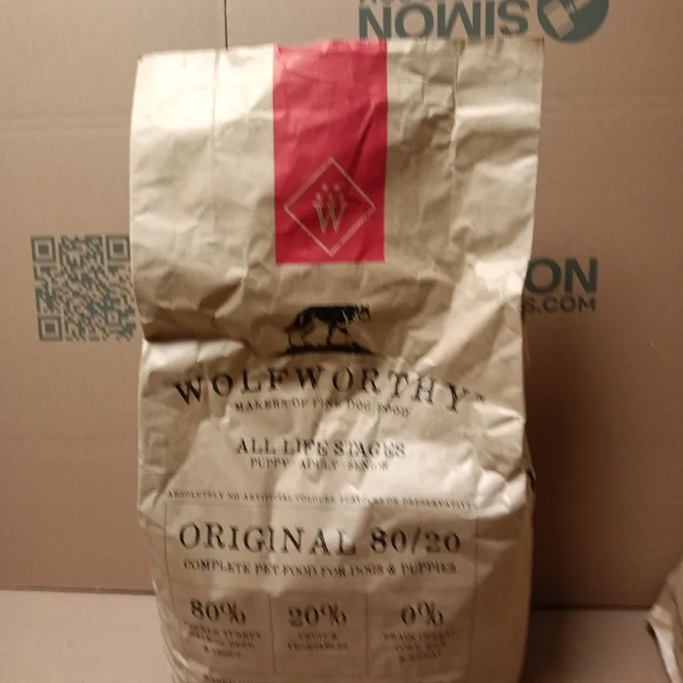 WOLF WORTHY ORIGINAL 80/20 COMPLETE PET FOOD FOR DOGS & PUPPIES 7.5KG
