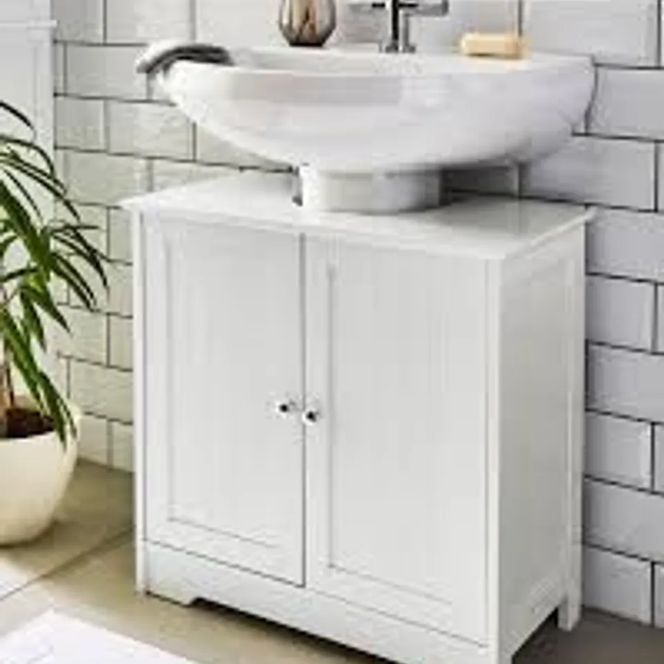 BOXED DOVER UNDERBASIN CUPBOARD - WHITE 