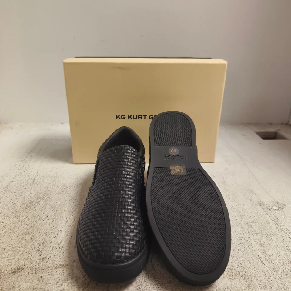 KURT GEIGER LILLIAN SLIP-ON SHOES – BLACK, WOMEN'S, UK 6 (EU 40)